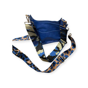 Ahdorned Royal Blue Messenger Bag with 2 straps